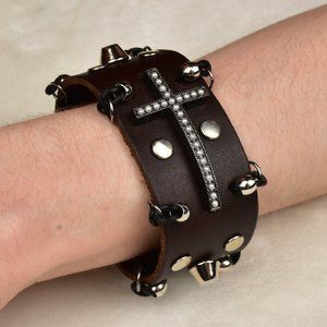 Hand Studded Leather Bracelet